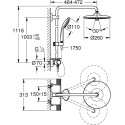 Душевая стойка Grohe Vitalio Joy Shower System 26403002 с термостатом