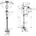 Душевая стойка Hansgrohe Croma Select S 180 2 jet 27351400