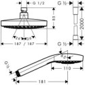 Душевая стойка Hansgrohe Croma Select S 180 2 jet 27351400