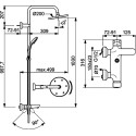 Душевая стойка Ideal Standard IdealRain Eco B1097AA для ванны с душем