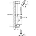 Душевой гарнитур Grohe Euphoria 110 Mono 27267001 90 см, с полочкой