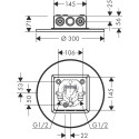 Душевой комплект Axor 45713000 + 35305000 + Душевой гарнитур