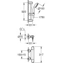 Душевой комплект Grohe Grohtherm 1000 34824004 с термостатом, хром