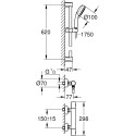Душевой комплект Grohe Grohtherm 800 Cosmopolitan 34768000