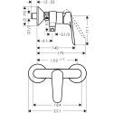 Душевой комплект Hansgrohe Logis E 71602000 смеситель + душевой гарнитур