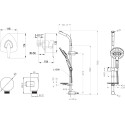 Душевой комплект Lemark Mars LM3523C + LM8072C + LM8086C