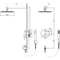 Душевой комплект RGW Shower Panels SP-52 B С ВНУТРЕННЕЙ ЧАСТЬЮ