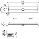 Душевой лоток TECE TECEdrainline 600801 80 см комплект