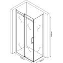 Душевой уголок Berges Wasserhaus Melita 061016 110х80, профиль хром сильвер