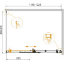 Душевой уголок Cezares Stylus Soft AH 1 120/90 C Cr