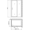 Душевой уголок Gemy Sunny Bay S28191C-A70 110х70 см
