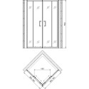Душевой уголок Gemy Victoria S30172M 90х90 см, профиль хром