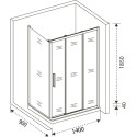Душевой уголок Good Door Orion WTW+SP-G-CH 140х90