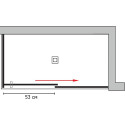 Душевой уголок GuteWetter Slide Rectan GK-863A правая 120x70 см стекло бесцветное, профиль хром