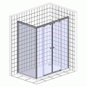 Душевой уголок GuteWetter Slide Rectan GK-865 правая 120x80 см стекло бесцветное, профиль хром
