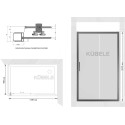Душевой уголок Kubele DE019R-CLN-CH 120х100 см, профиль хром
