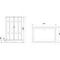 Душевой уголок Niagara Eco NG-012-14Q black мозаика, с поддоном