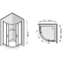 Душевой уголок Olive'S Granada R 100x100x190 стекло прозрачное