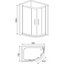 Душевой уголок RGW Classic CL-61 (965-990)x(765-790)x1850 профиль хром