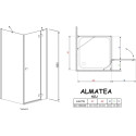 Душевой уголок Radaway Almatea KDJ 100x90 прозрачное стекло R
