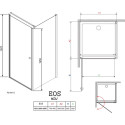 Душевой уголок Radaway EOS KDJ 80x100 интимато L