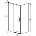 Душевой уголок Radaway Idea Black KDJ 120x100 L