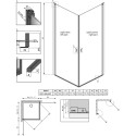 Душевой уголок Radaway Nes Black KDD I Frame 90x80