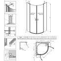 Душевой уголок Radaway Nes PDD II 90x100