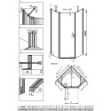 Душевой уголок Radaway Nes PTJ 90x80, L
