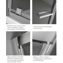 Душевой уголок Radaway Twist DW+S 70x100 коричневое стекло