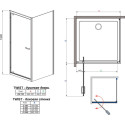 Душевой уголок Radaway Twist DW+S 70x100 коричневое стекло