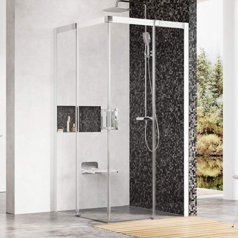 Душевой уголок Ravak MSRV4 100х100 Transparent, профиль белый