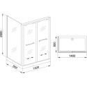 Душевой уголок Royal Bath RB-L2011-1400-8-R