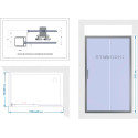 Душевой уголок STWORKI Эстерсунд DE019R80160200 160x80 см профиль хром глянец, стекло матовое