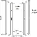 Душевой уголок Timo Altti-608 Сlean Glass 80х80 см