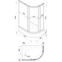 Душевой уголок Triton Коралл Щ0000038528 L 120х80 см, белый