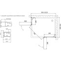 Душевой уголок Vegas Glass AFA-F 100*80 07 01 R профиль матовый хром, стекло прозрачное