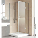 Душевой уголок Vegas Glass AFP-Fis Lux 100*90 08 01 R профиль глянцевый хром, стекло прозрачное