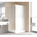 Душевой уголок Vegas Glass AFP-Fis Lux 120*90 01 10 R профиль белый, стекло сатин