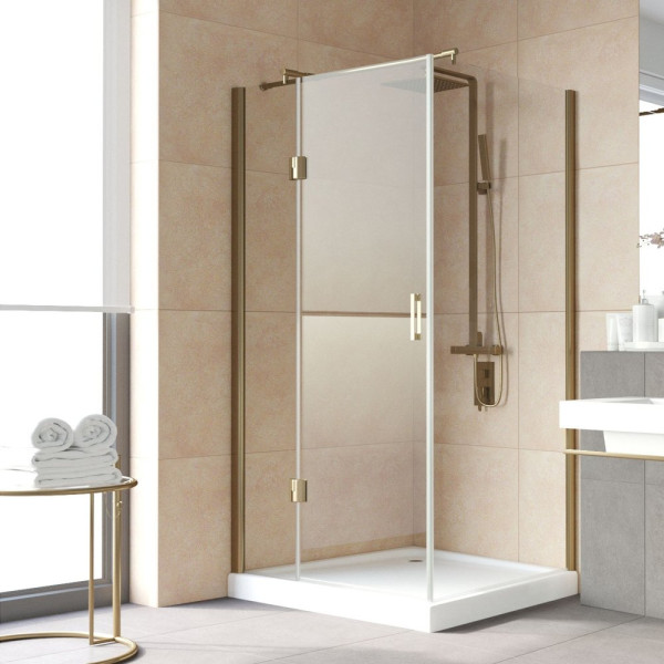 Душевой уголок Vegas Glass AFP-Fis Lux 120*90 05 01 L профиль бронза, стекло прозрачное
