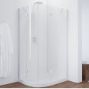 Душевой уголок Vegas Glass AFS-F 110*80 01 01 R профиль белый, стекло прозрачное