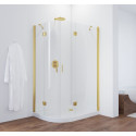 Душевой уголок Vegas Glass AFS-F 120*100 09 01 R профиль золото, стекло прозрачное