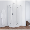 Душевой уголок Vegas Glass AFS-F 120*80 08 01 R профиль глянцевый хром, стекло прозрачное