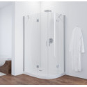 Душевой уголок Vegas Glass AFS-F 120*90 07 01 L профиль матовый хром, стекло прозрачное