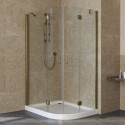 Душевой уголок Vegas Glass AFS-F Lux 110*100 05 01 L профиль бронза, стекло прозрачное