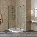 Душевой уголок Vegas Glass AFS-F Lux 110*80 05 01 L профиль бронза, стекло прозрачное