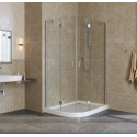 Душевой уголок Vegas Glass AFS-F Lux 110*90 07 01 R профиль матовый хром, стекло прозрачное