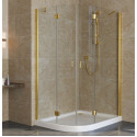 Душевой уголок Vegas Glass AFS-F Lux 120*110 09 01 R профиль золото, стекло прозрачное