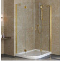 Душевой уголок Vegas Glass AFS-F Lux 120*80 09 01 R профиль золото, стекло прозрачное