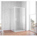 Душевой уголок Vegas Glass ZP+ZPV 100*100 01 02 профиль белый, стекло шиншилла